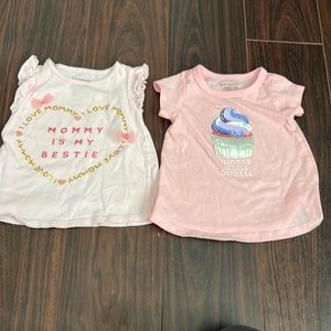 2 First impressions pink Baby girls “I love mommy t-shirts” size 3-6 months.‎